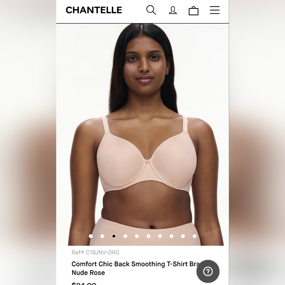 Chantelle Comfort Chic Back Smoothing T-Shirt Bra - Nude Rose - US 38DDD